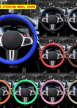Car Silicone Steering Wheel Cover Summer Universal Elastic Glove Cover