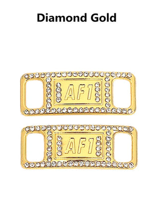 1Pair AF1 Diamond Shoe Charms Fashion Laces Buckle Quality Metal