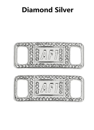 1Pair AF1 Diamond Shoe Charms Fashion Laces Buckle Quality Metal