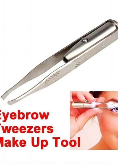 1pc Portable Stainless Steel Smart Design Eyebrow Hair Remove Tweezer