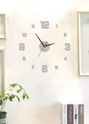 3D Creative Frameless DIY Wall Hanging Clock Wall Stickers Home Mute