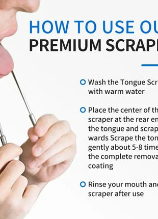4 Colors Stainless Steel Tongue Scraper U-shaped Metal Fresh Breath