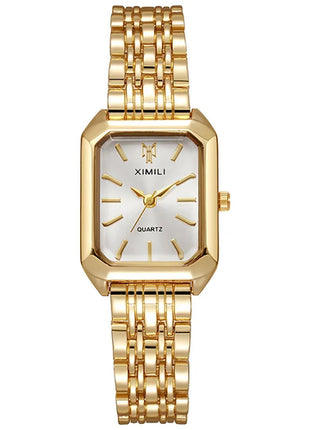 Luxury Women Watches Fashion Rectangle Ladies Steel Band Quartz Watch