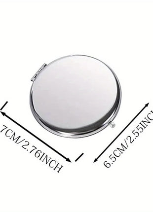 Engraved Compact Mirror with Birth Flower Design Elegant Portable