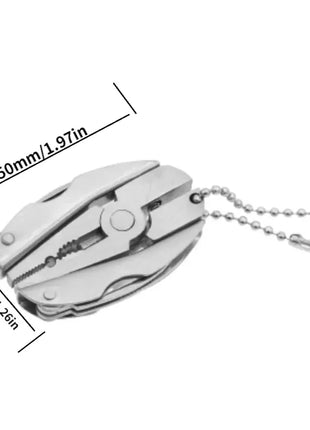 Portable Stainless Steel Multi-Tool Pliers Knife Keychain Screwdriver