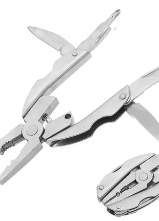 Portable Stainless Steel Multi-Tool Pliers Knife Keychain Screwdriver