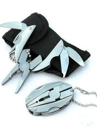 Portable Stainless Steel Multi-Tool Pliers Knife Keychain Screwdriver