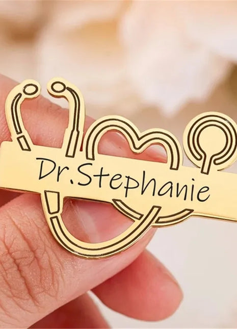 Customized Engraved Your Name Personalized LOGO Lapel Pin Brooch For