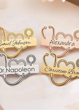 Customized Engraved Your Name Personalized LOGO Lapel Pin Brooch For