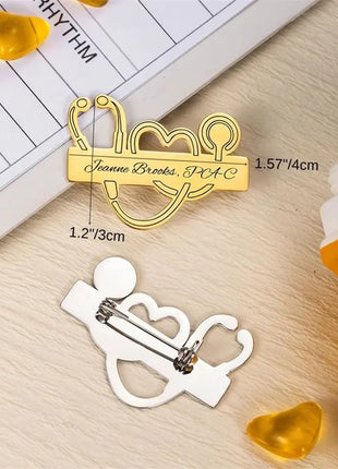 Customized Engraved Your Name Personalized LOGO Lapel Pin Brooch For