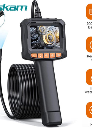 Industrial Endoscope Camera 2.4'' LCD Digital Handheld Borescope IP67
