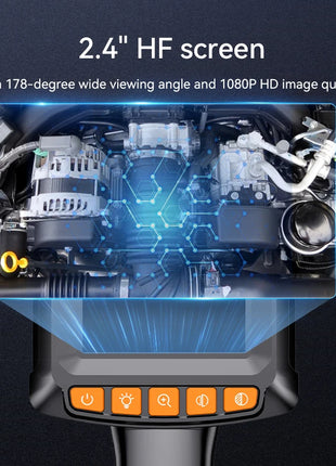 Industrial Endoscope Camera 2.4'' LCD Digital Handheld Borescope IP67