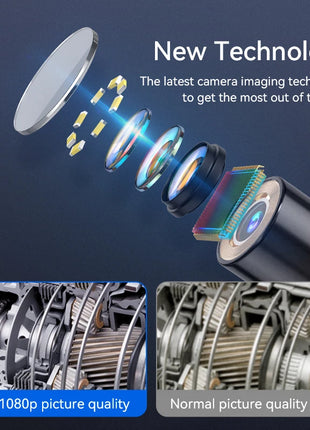 Industrial Endoscope Camera 2.4'' LCD Digital Handheld Borescope IP67