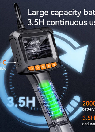 Industrial Endoscope Camera 2.4'' LCD Digital Handheld Borescope IP67