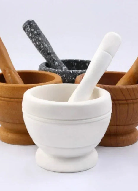 Kitchen Small Cooking Tools Resin Mortar Pestle Set Garlic Herb Spice