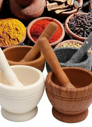 Kitchen Small Cooking Tools Resin Mortar Pestle Set Garlic Herb Spice