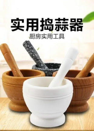 Kitchen Small Cooking Tools Resin Mortar Pestle Set Garlic Herb Spice