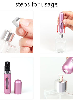 5ml Portable Mini Refillable Perfume Bottle With Spray Jar Scent Pump
