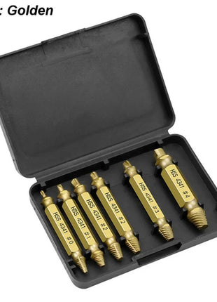 Damaged Screw Extractor Set HSS Drill Bit Stripped Broken Remover