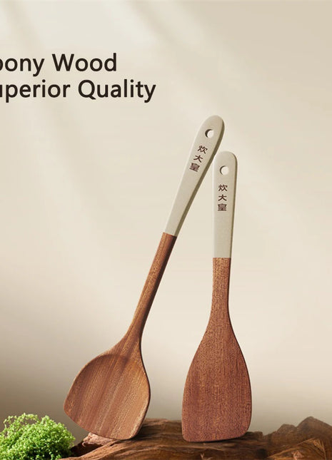COOKER KING Ebony Wood Spatula Non Stick Pan Special Stir Fry Spatula