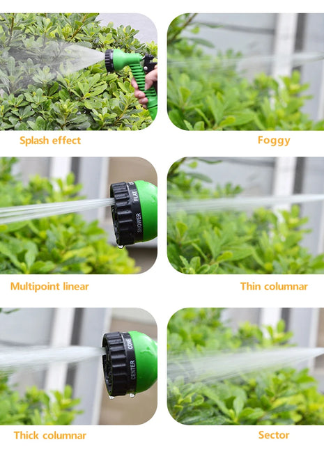 Garden Hose Pipe Water Hose Expandable Magic Hose 7 Patterns Water Gun