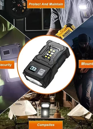 2024 New Multifunctional COB Flashlight Ajustable Angle LED Outdoor