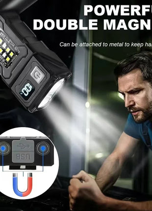 2024 New Multifunctional COB Flashlight Ajustable Angle LED Outdoor
