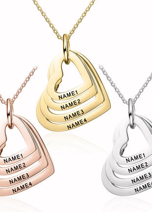 2023 Custom Stainless Steel Engraved Name Necklace For Lover Family