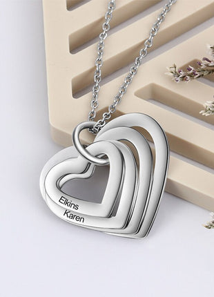 2023 Custom Stainless Steel Engraved Name Necklace For Lover Family