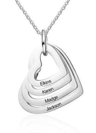 2023 Custom Stainless Steel Engraved Name Necklace For Lover Family
