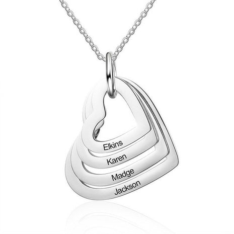 2023 Custom Stainless Steel Engraved Name Necklace For Lover Family