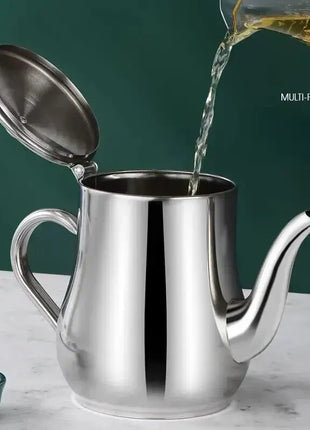 1Pc Household Stainless Steel Oil Pot with Filter Oil Filter Pot
