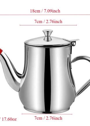 1Pc Household Stainless Steel Oil Pot with Filter Oil Filter Pot