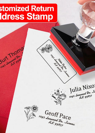 Custom Laser Address Stamp Set - Personalized Wedding & Office Gifts,