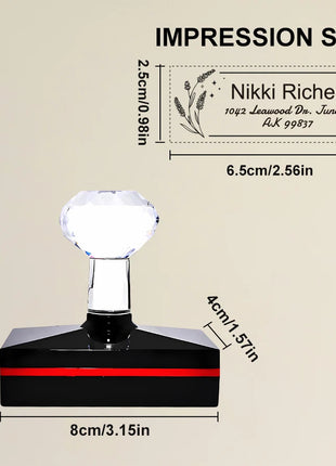 Custom Laser Address Stamp Set - Personalized Wedding & Office Gifts,