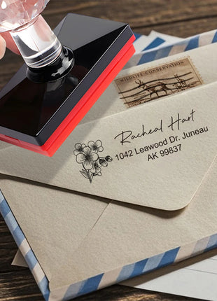 Custom Laser Address Stamp Set - Personalized Wedding & Office Gifts,