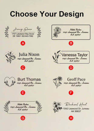 Custom Laser Address Stamp Set - Personalized Wedding & Office Gifts,