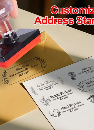 Custom Laser-Engraved Address Stamp Set - Personalized Wedding