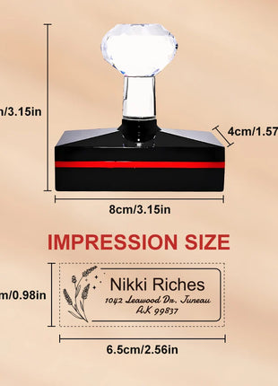 Custom Laser-Engraved Address Stamp Set - Personalized Wedding