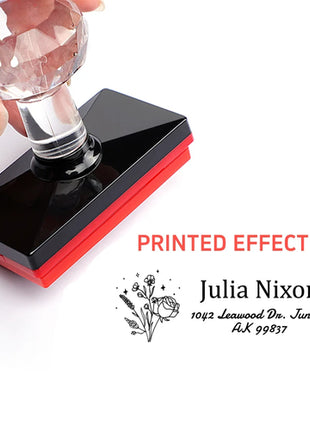 Custom Laser-Engraved Address Stamp Set - Personalized Wedding