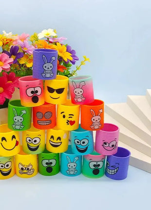 12pcs Rainbow Circle Funny Magic Toys Children Educational Coil