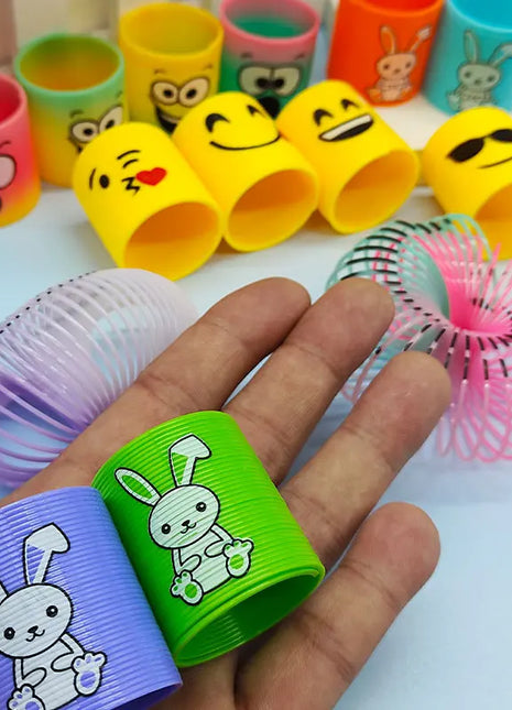 12pcs Rainbow Circle Funny Magic Toys Children Educational Coil