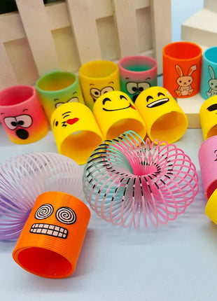12pcs Rainbow Circle Funny Magic Toys Children Educational Coil