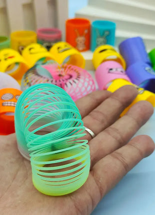 12pcs Rainbow Circle Funny Magic Toys Children Educational Coil