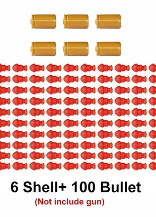Building Block Pistol Continuous Firing Toy Gun Shell Throwing Airsoft