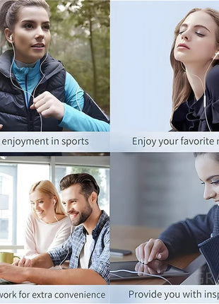 #Wired Headphones In Ear Tpye-c 3.5mm Headset Wired Earphones with