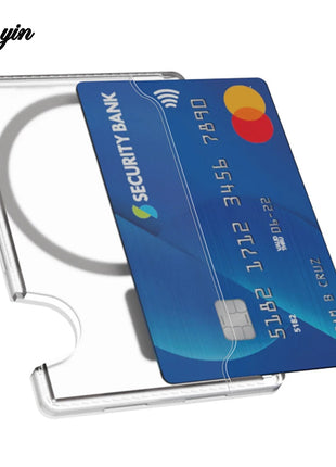 Magnetic Clear Wallet Plastic Strong Adsorption  Case Portable Card