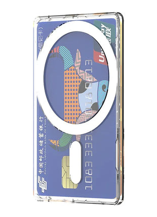 Magnetic Clear Wallet Plastic Strong Adsorption  Case Portable Card