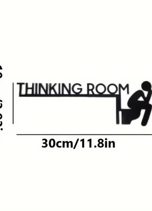 1pc Modern Metal Toilet Door Sign - Stylish Thinking Room Wall