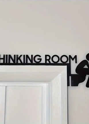 1pc Modern Metal Toilet Door Sign - Stylish Thinking Room Wall
